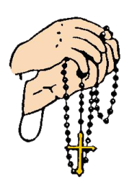 Hands holding a rosary